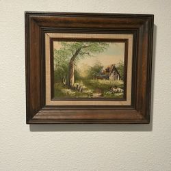 Oil Pastel Painting Width 16” X Tall 14”