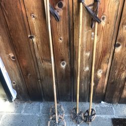 Antique Bamboo Ski Poles