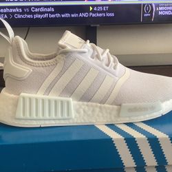 NEW YOUTH BIG KIDS WOMEN ADIDAS ORIGINALS NMD_R1 J PRIME WHITE RUNNING SHOES Sz 6Y & 7Y AVAILABLE 
