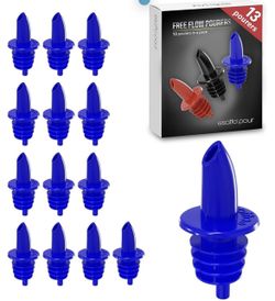Esatto 13 Pieces Plastic Bottle Pourer or Liquor Spout Pourer - Versatile as a Drink Pourer, Alcohol Pourer Spouts and Syrup Easy Pourer Dispense - Ea