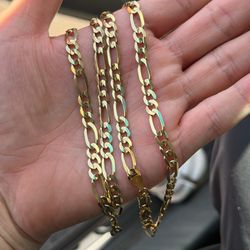 14k gold figaro necklace