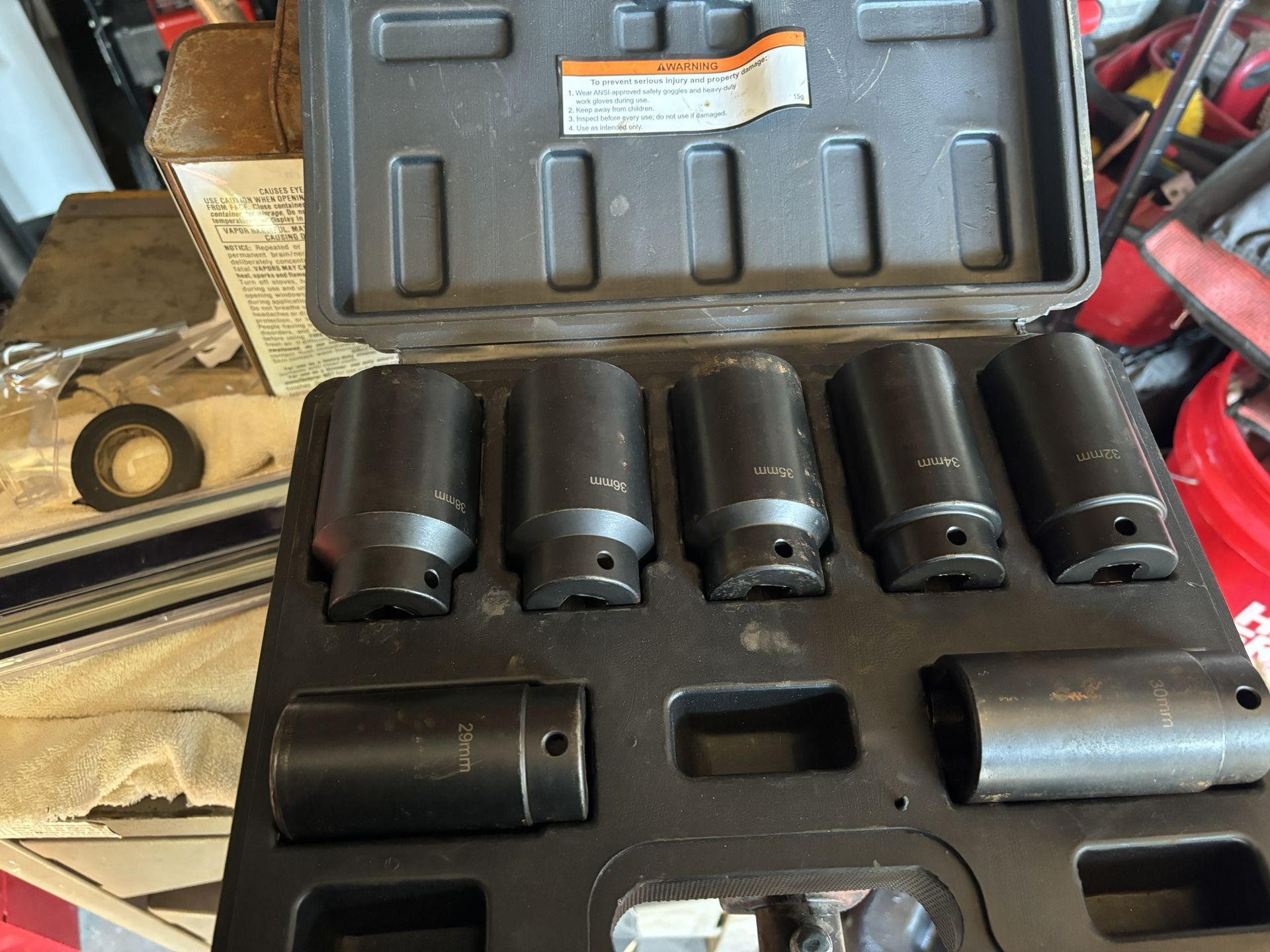 7 Piece 1/2inch Impact Socket Set Kit