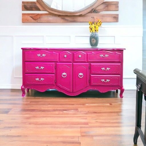 pink dresser for sale Furniture of America Zohar Dresser In Pink