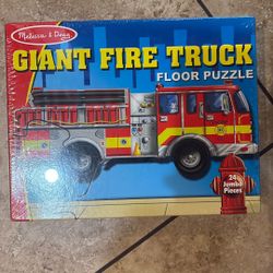 Brand New Unopened Melissa And Doug Giant Fire Truck Puzzle