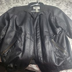2xl Men's Black Leather Jacket King Size