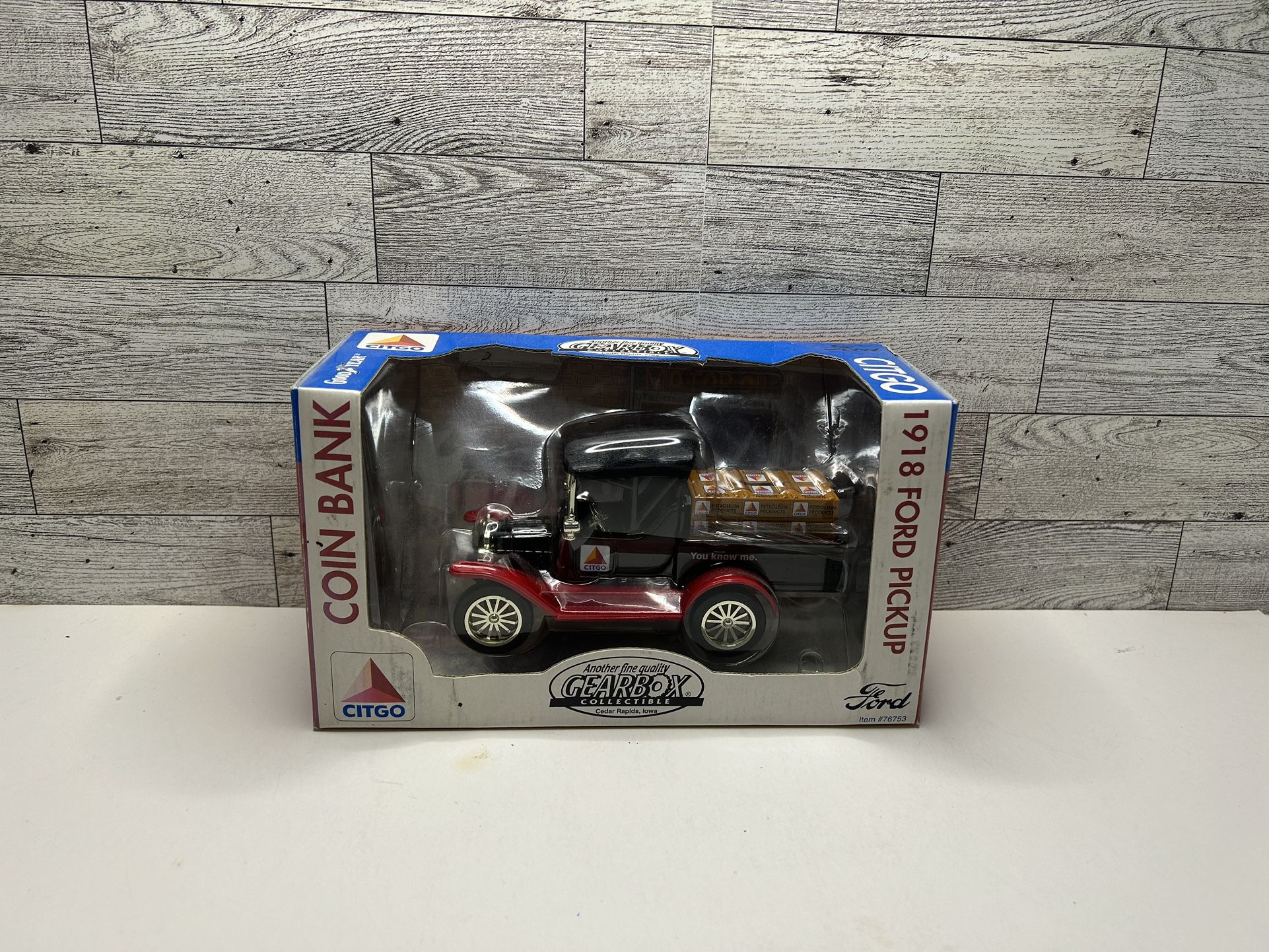 CITGO Gearbox Black ‘1918 Ford Model T Runabout Pickup Truck Coin Bank / Another Find Quality Gearbox Collectible • Die Cast Metal • Made in China