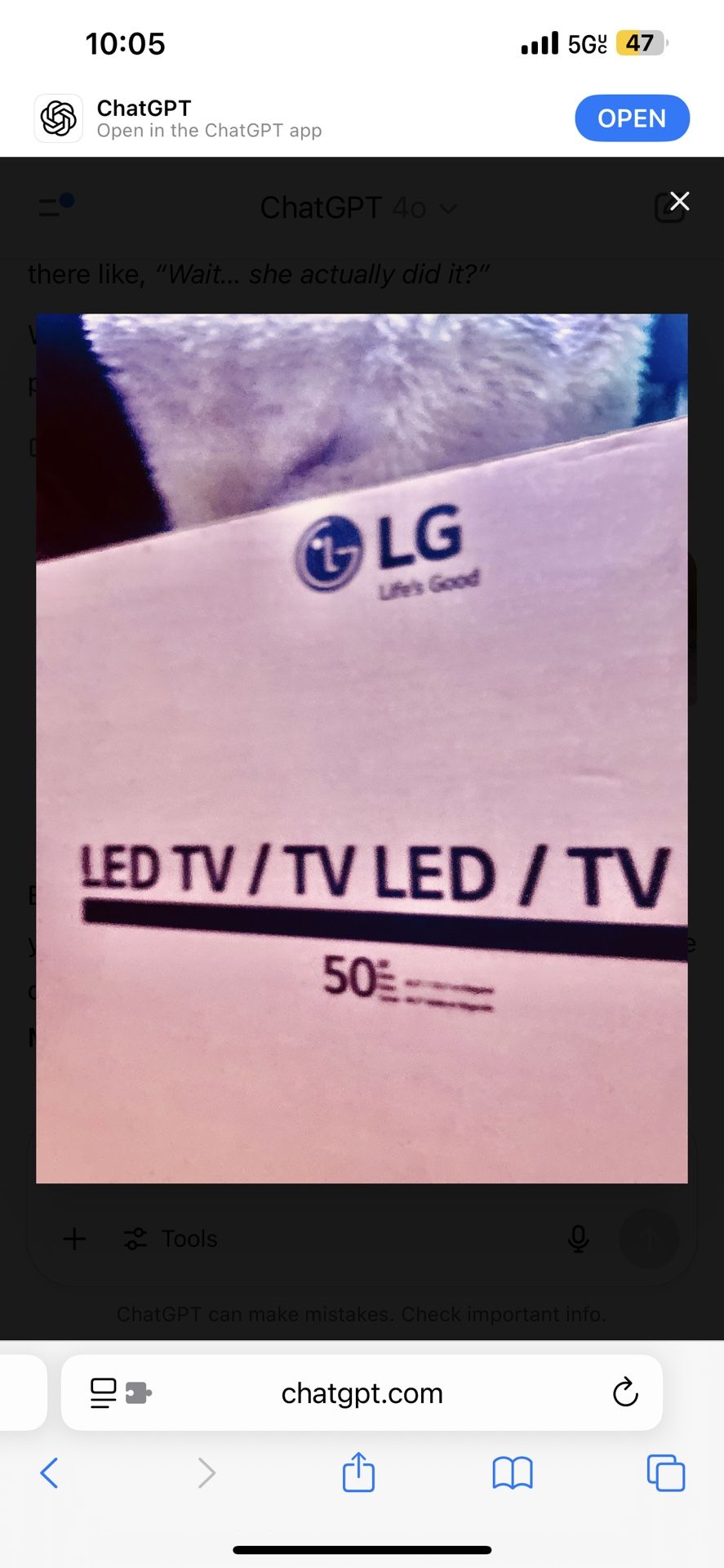 Brand New LG 50” LED TV — Still in Box!