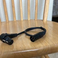 XLR Mic Extension Cable 90 Degree Female to Straight Male Connector Design