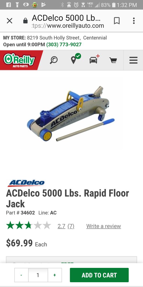 Ac Delco Rapid Floor Jack 2 5 Ton For Sale In Parker Co Offerup