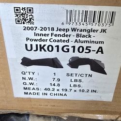 2007 To 2018 Jeep Wrangler Jk Inner Fender Aluminum 