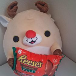 Squishmallows Darla the Reindeer Holding Reese's Peanut Butter Trees Plush