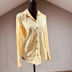 H&M Yellow Button Up Size 0