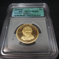 2008 S PR70 DCAM ICG Certified dollar coin