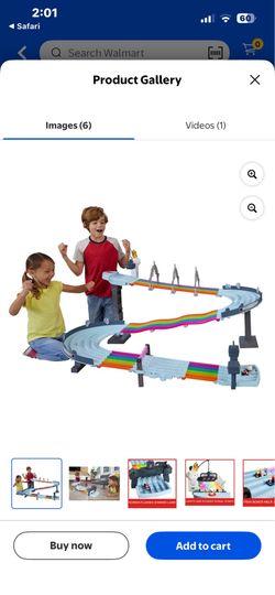 Complete Hot Wheels Mario Kart Rainbow Road Raceway Set