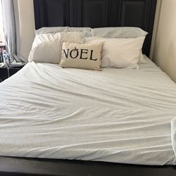 Queen wood bed frame