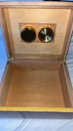 Vintage Thompson & Co. 1915 Cherry Wood Cigar Box Humidor $30