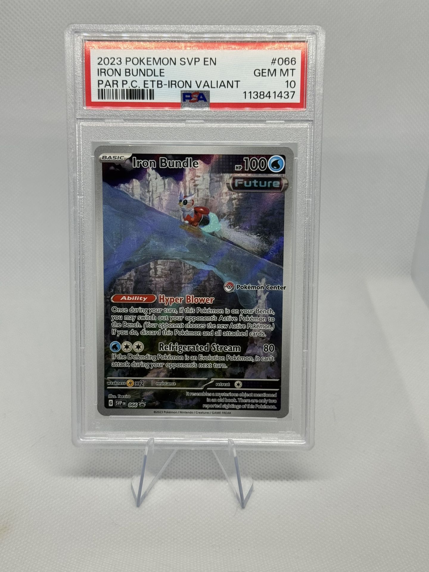 2023 Pokemon Iron Bundle Pokemon Center Stamped ETB SVP 066 PSA 10
