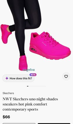 OBO, Size 11, Skechers Uno Night Shades Hot Pink Sneakers