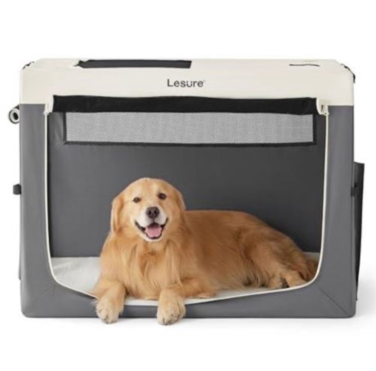 Lesure Collapsible Travel Dog Crate for Small Dogs, Portable Soft Dog Crate for Outdoor & Indoor, Folding Fabric Dog Kennel