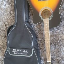 Washburn Acoustic Electric Guitar With Cutout Like New Condition