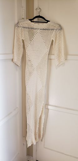 Cream Knitted Dress By Olivaceous 