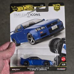 Hotwheels TIMELESS ICONS NISSAN SKYLINE GT-R V-SPEC II (BNR34