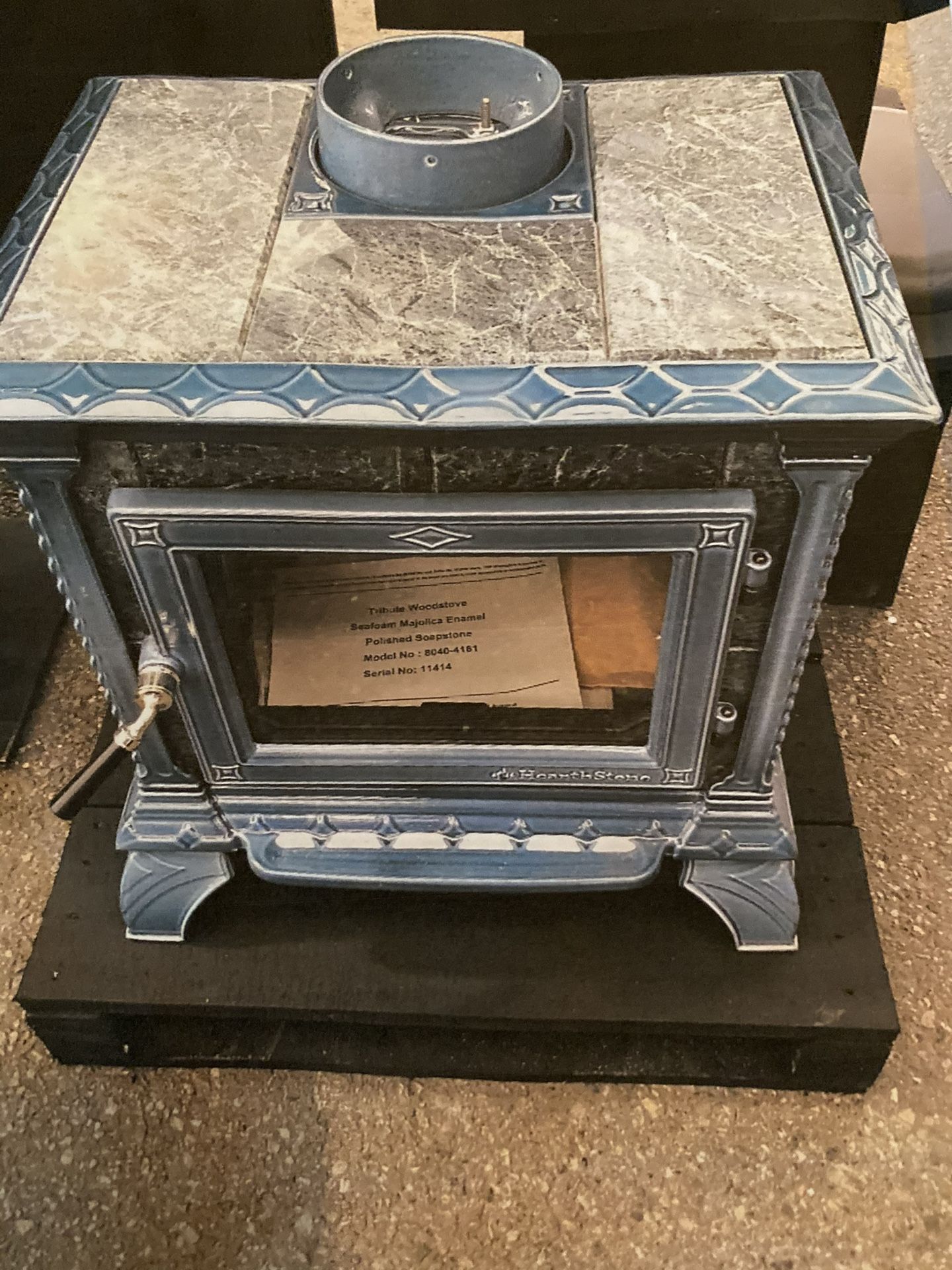 Beautiful Blue Hearthstone Tribute Free Standing Wood Stove for Sale in