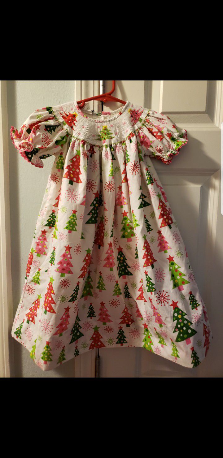 Toddler Smocked Christmas Dresses