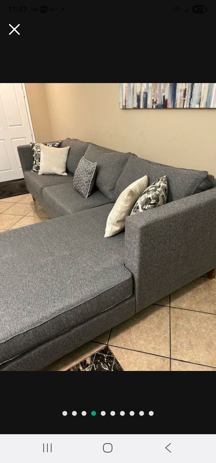 Beautiful Gray Sectional Couch From Living Spaces