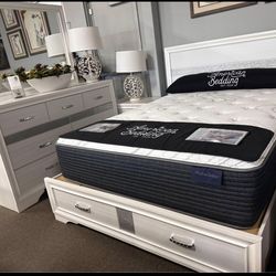 Black Friday Special!! Full or Queen Size Bed With Storage, Dresser & Mirror and Night Stand  — all for just $988! 