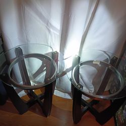 Glass Top End Tables Night Stands