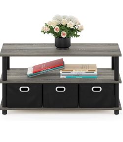 Coffee Table with Storage Bins