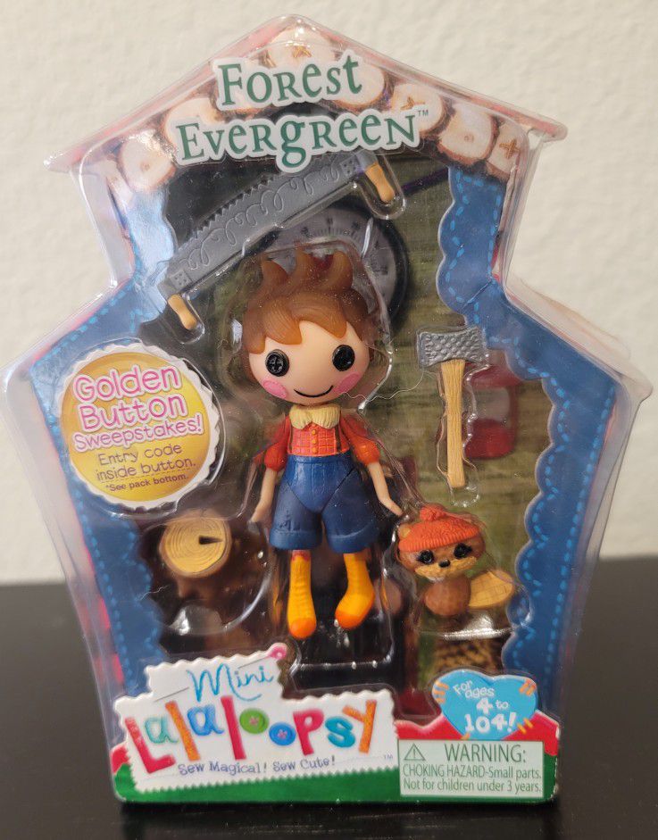 New, Forest Evergreen by LalaLoopsy Mini Doll Rare Sealed Packaging