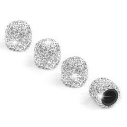 4 Pcs Crystal Car Tire Valve Caps Shining Dust-proof Wheel Valve Cover Vehicle
