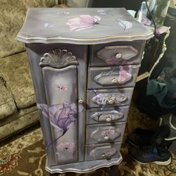 Hand Painted Jewelry Armoire