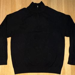 Tiger Woods 1/4 Zip Cashmere Sweater Men L Perfect!