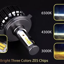 LED Headlight Bulbs 3 COLORS 1 BULB