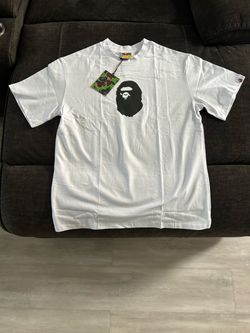 White shirt with small black ape size M