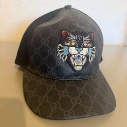 Gucci Angry Cat Baseball Cap Hat Authentic 