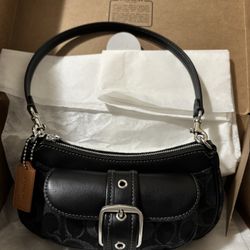 Coach Mini Ashton In Signature Denim  Black Shirt 