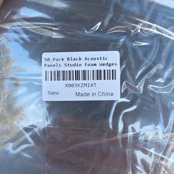 80 Black Acoustic Panels 1x1