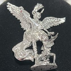 Big Arch Angel Michael Pendant 925 Silver