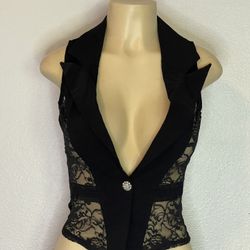 Black Lace Vest 