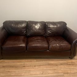 Brown Leather Sofa