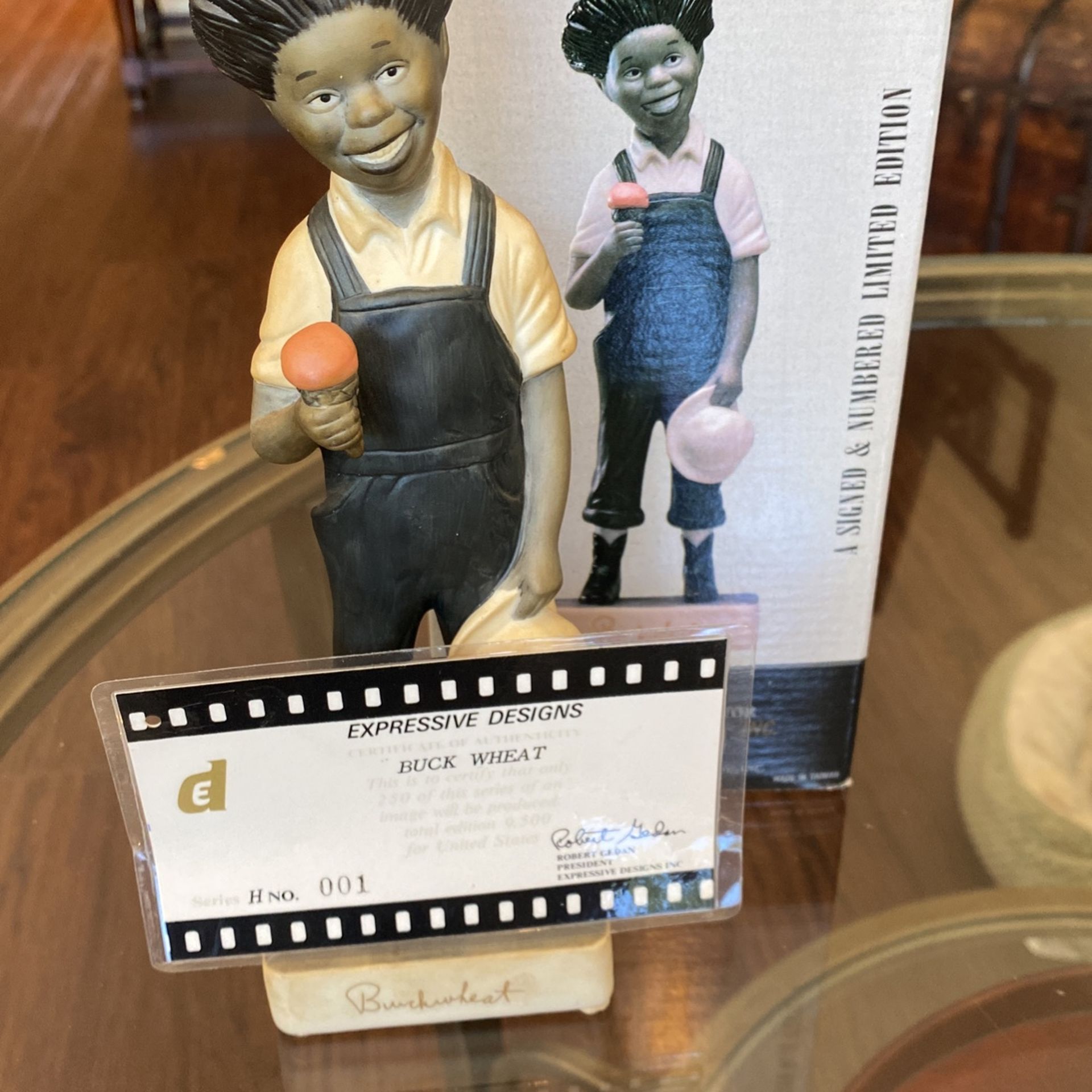 RARE # 001 Buck Wheat Little Rascals Statues Great Entertainer Series Limited And Signed Our Gang