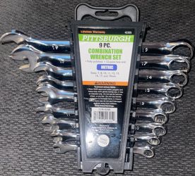 Pittsburgh 9pc Wrench Set Metric
