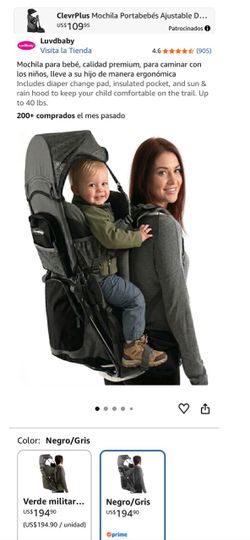 Hiking baby carrier backpack