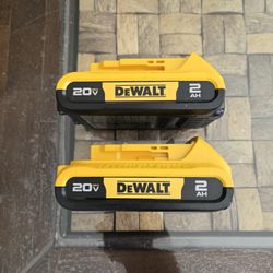 Dewalt 20 Volt 2.0 Ah Batteries $70 For Both 