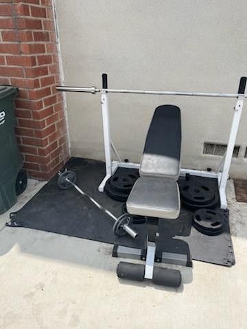 Full Olympic Weight Set - Like New, Light Use