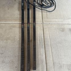 3 Total - APC Rack PDU, 2G, metered by outlet, with switching, 0U, 30A, 200V and 208V, 21 C13 and 3 C19 sockets
